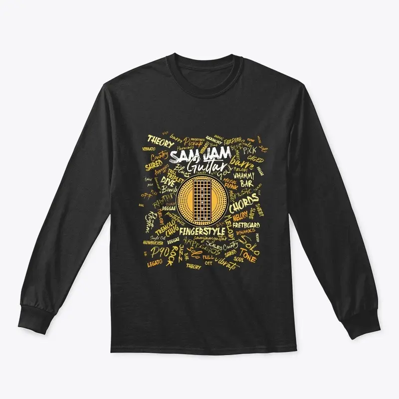 SAMJAMGUITAR (typography Design yellow)